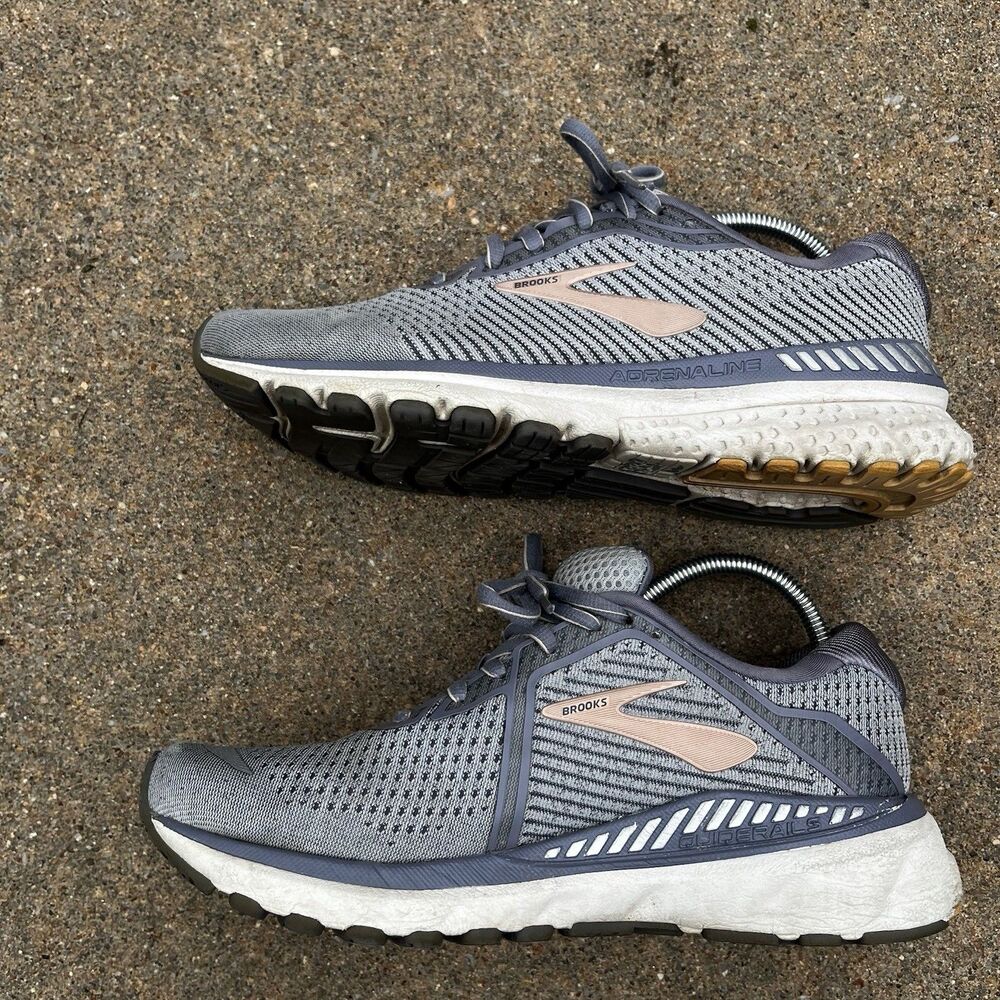 Brooks Womens Size 8 B Adrenaline GTS 20 1202961B073 Gray Running Sneakers - Picture 8 of 14
